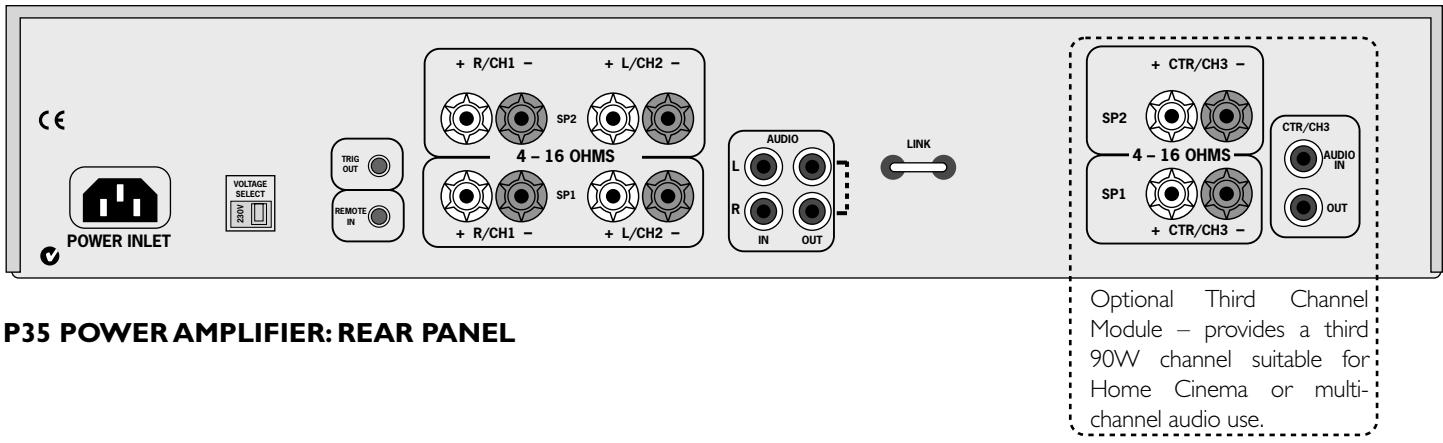 ARCAM P35 - Installation: P35 and PI power amplifiers - 1