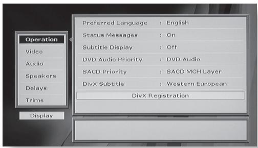 ARCAM SOLO MOVIE 5.1 - Le menu de configuration de l'affichage - 4