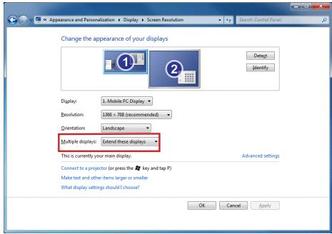 TARGUS ACA11EU - Controlling the Display using Windows Display Properties (for Windows 7) - 1