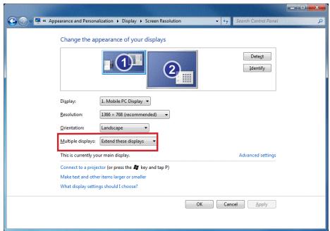 TARGUS ACA11EU - Het beeldscherm configureren met behulp van Windows' 'Eigenschappen voor Beeldscherm' - 1