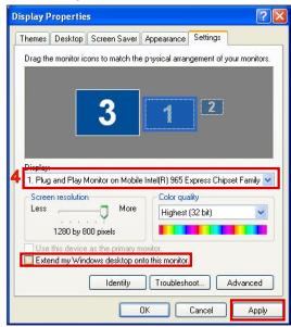 TARGUS ACA11EU - Controlar o érá using Windows Display Properties (Propriedades de Visualização do Windows) (para Windows XP e Windows Vista) - 11