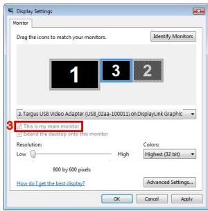 TARGUS ACA11EU - Controlling the Display using Windows Display Properties (for Windows XP and Vista) - 8