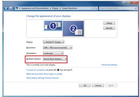 TARGUS ACA11EU - Kontrolle des Displays über Windows Displayeigenschaften (für Windows 7) - 1