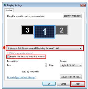 TARGUS ACA11EU - Controlling the Display using Windows Display Properties (for Windows XP and Vista) - 10