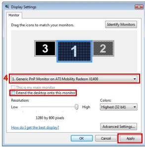 TARGUS ACA11EU - Controlar o érá using Windows Display Properties (Propriedades de Visualização do Windows) (para Windows XP e Windows Vista) - 10