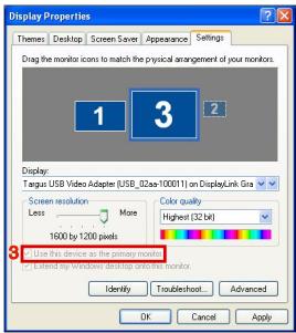 TARGUS ACA11EU - Het beeldscherm instellen met behulp van Windows' "Eigenschappen voor Beeldscherm" - 9