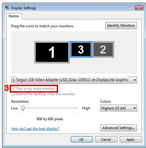 TARGUS ACA11EU - Kontrolle des Displays über Windows Displayeigenschaften (für Windows XP und Vista) - 8