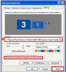 TARGUS ACA11EU - Het beeldscherm instellen met behulp van Windows' "Eigenschappen voor Beeldscherm" - 11