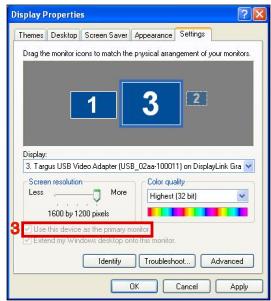 TARGUS ACA11EU - Administrar la pantalla utilizando las Propiet- dades de Pantalla de Windows (Para Windows XP y Vista) - 7