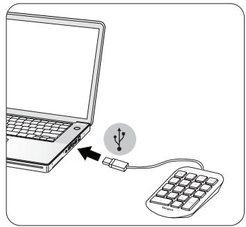 TARGUS AKP10EU - Connexion du pavé numérique à votre ordinateur - 1