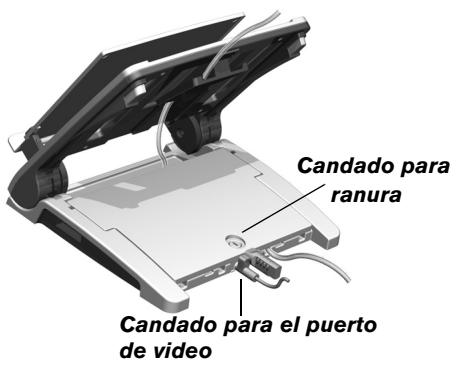 TARGUS ERGO D-PRO - Cómo conectar un cable de seguridad - 1