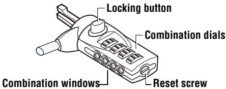 TARGUS PA410E - Setting the Combination - 1