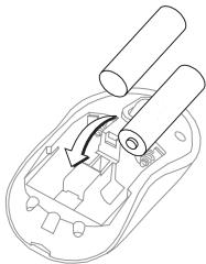 TARGUS WIRELESS COMFORT LASER MOUSE - Patareide paigaldamine - 6
