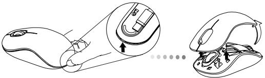TARGUS WIRELESS COMFORT LASER MOUSE - Instalacja baterii - 1