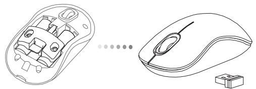TARGUS WIRELESS COMFORT LASER MOUSE - Az elementk behelyezese - 8