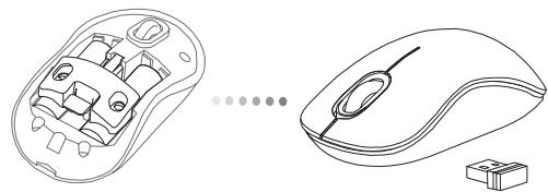 TARGUS WIRELESS COMFORT LASER MOUSE - Installing the Batteries - 8