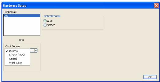 DIGIDESIGN 003 - Pour selectionner la source d'horloge : - 1