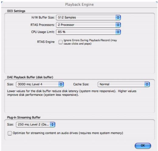 DIGIDESIGN 003 - Paramètres système de Pro Tools - 1