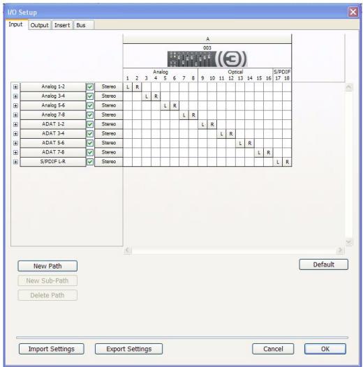 DIGIDESIGN 003 - Pour renomer les chemins d'E/S dans I/O Setup : - 1