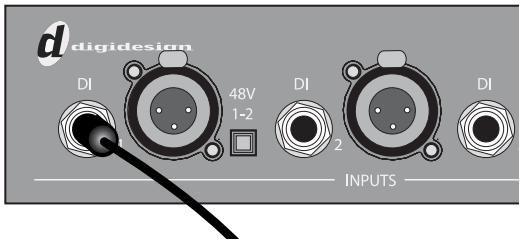 DIGIDESIGN 003 - Pour utiliser une guitare avec une interface de la gamme 003 : - 1