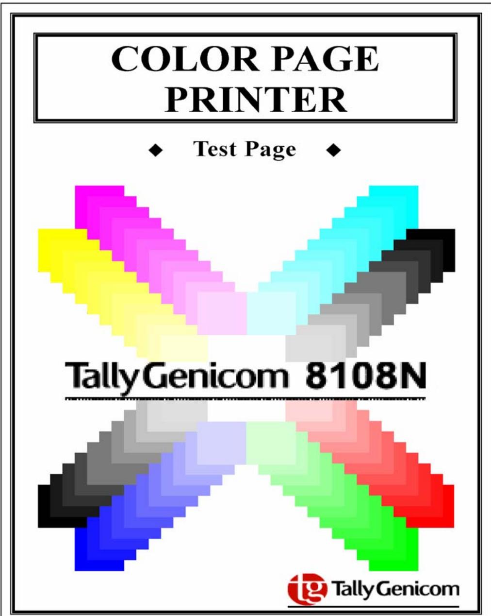 TALLYGENICOM 8108N - Modèle du test imprimé - 1
