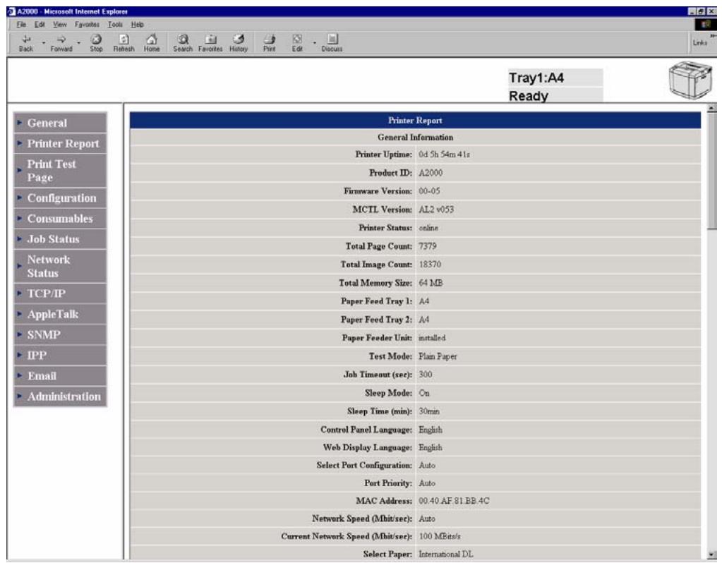 TALLYGENICOM 8108N - Contenu de la page web - 2