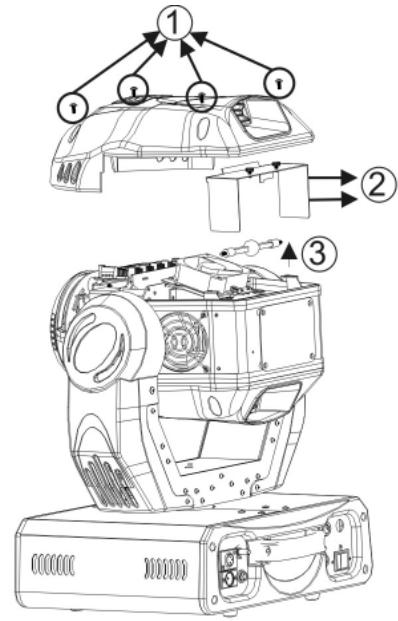 BEGLEC BT-575S - EINSETZEN/AUSTAUSCHEN DER LICHQUEILLE - 2