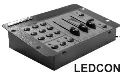 BEGLEC LED DJ-BAR - Elektrische installment in Master/slave modus met de LEDCON-02 controller: - 1