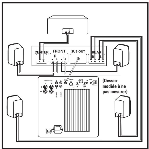 POLK AUDIO DSW MICROPRO 1000 - CONNEXION DU SUBWOOFER À LA CHÂINE AUDIO—OPTIONS DE CONNXION - 1