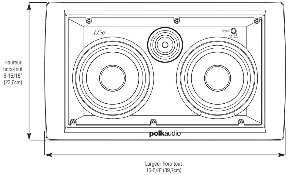 POLK AUDIO LCI-C - DIMENSIONS PHYSIQUES - 1