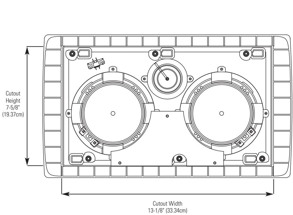 POLK AUDIO LCI-C - PHYSICAL DIMENSIONS - 2