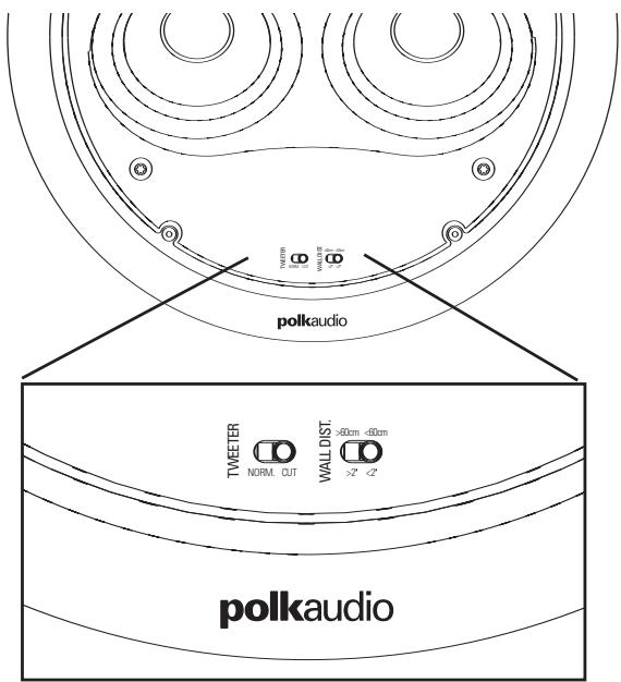 POLK AUDIO LCI-RTS100 - Chave de compensação de distência da parede - 1