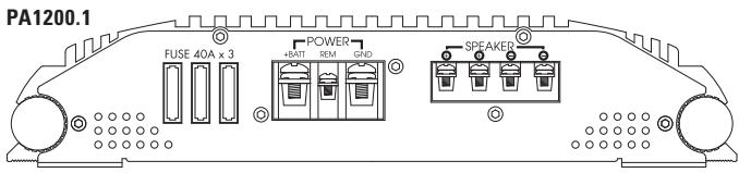 POLK AUDIO PA1200.1 - REAR PANEL CONNECTIONS - 3