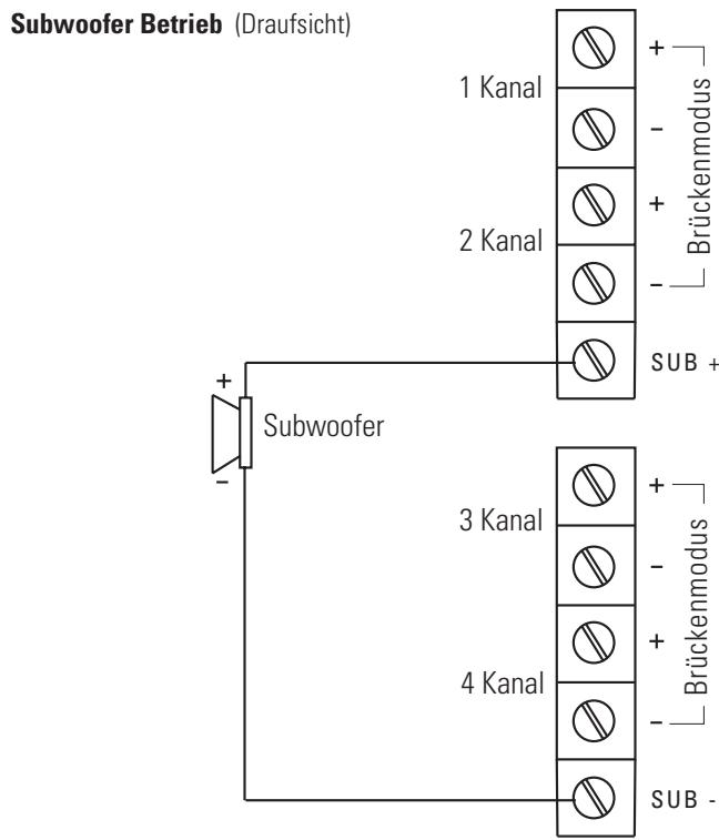 POLK AUDIO PA500.4 - ABBILDUNG 4—LAUTSPRECHER-VERKABELUNGSDIAGRAMME (PA1100.5) - 1