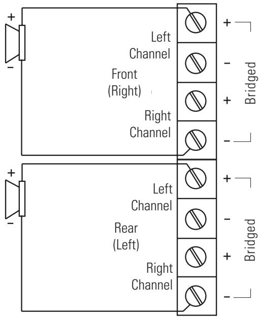 POLK AUDIO PA500.4 - FIGURE 4—SPEAKER WIRING DIAGRAMS (PA200.4) - 1