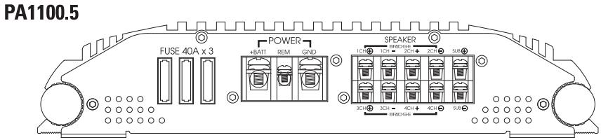 POLK AUDIO PA500.4 - REAR PANEL CONNECTIONS - 3