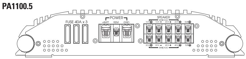 POLK AUDIO PA500.4 - CONEXIONES DEL PANEL TRASERO - 3