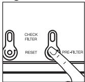 KAZ 17000 - ADVERTENCIA: DESENCHUFE EL APARATO ANTES DE EFFECTUAR SU MANTENIMIENTO. No lave el prefiltro de carbón ni el filtro HEPA, no son lavables. El agua los danaría. - 4