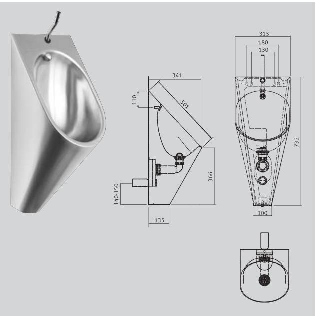 FRANKE CAMPUS  - BROCHURE - Urinoir individuel sans eau - 2