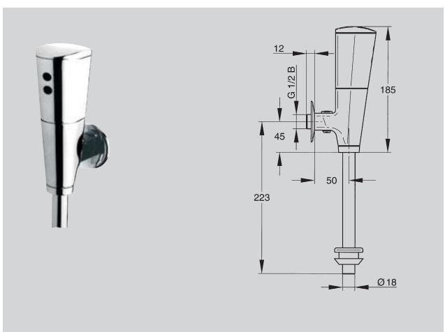 FRANKE CAMPUS  - BROCHURE - Robinet pour urinoir à commande optoélectronique pour montage encastré - 1