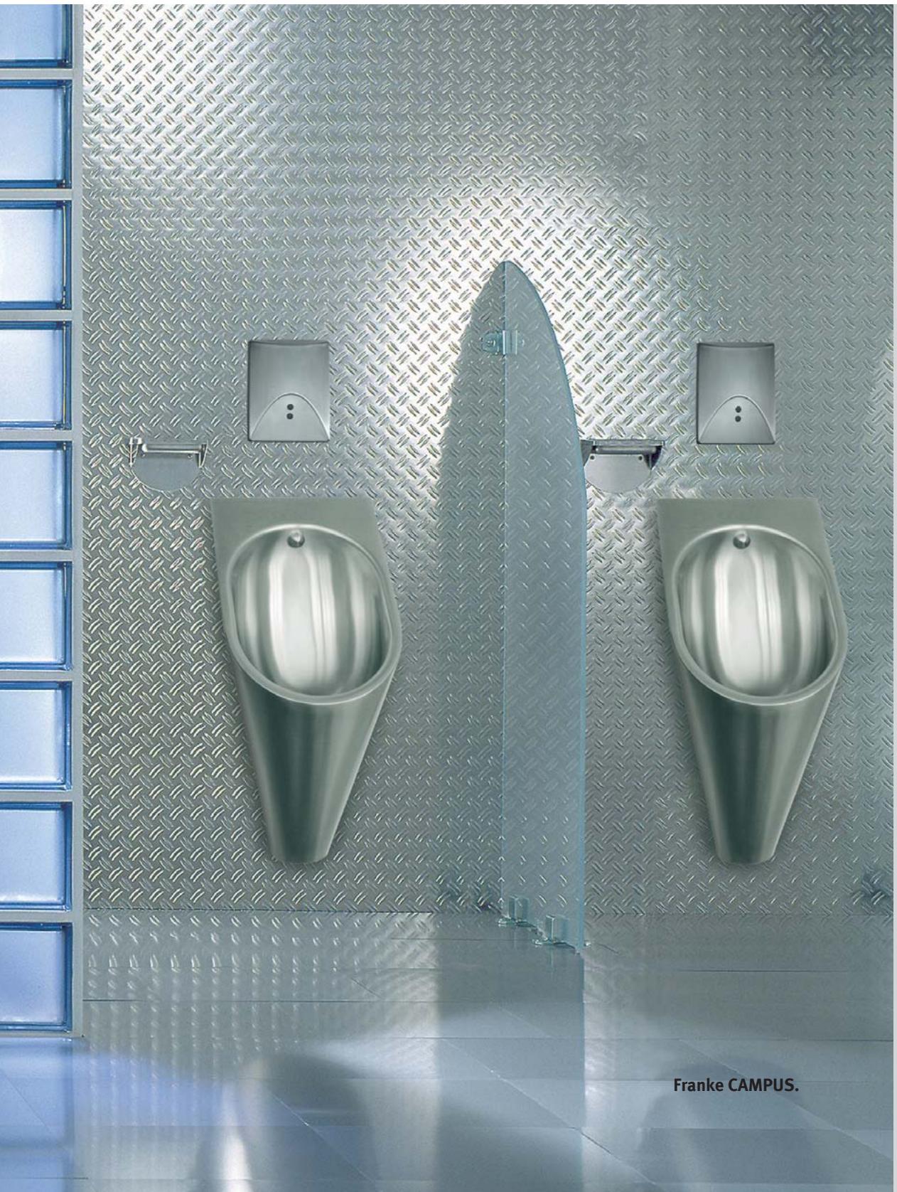 FRANKE CAMPUS  - BROCHURE - Receveurs de douche, WC et urinoirs - 1