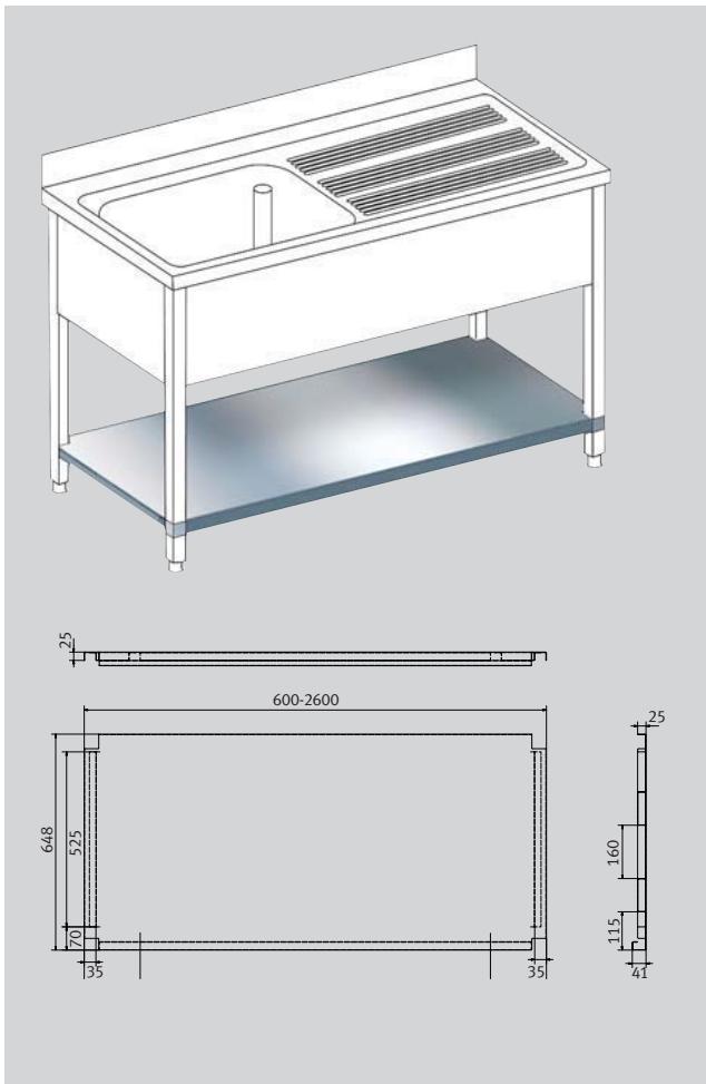 FRANKE MAXIMA  - BROCHURE - Étagère pour plonges en 600 - 1