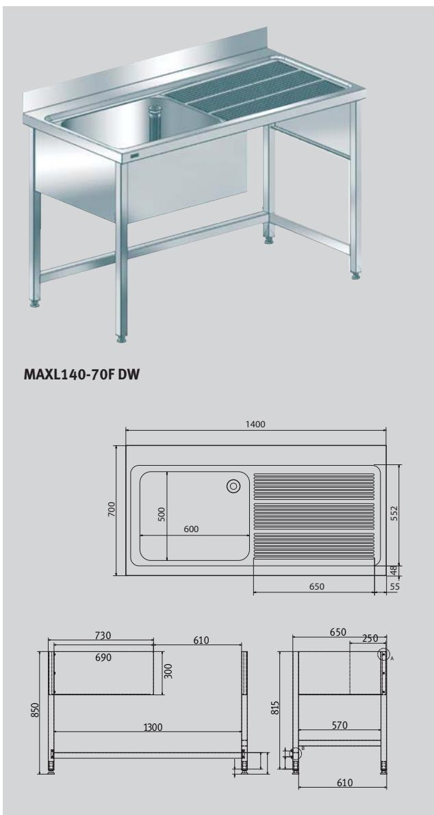 FRANKE MAXIMA  - BROCHURE - Console pour plongée en 700 - 1