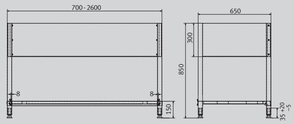 FRANKE MAXIMA  - BROCHURE - Piètement en 600 - 2