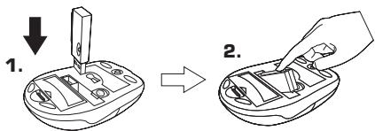 DICOTA KANGAROO - - Inserire il ricevitore nel mouse - 1
