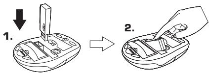 DICOTA KANGAROO - - Einlagen des Empfängers in die Maus - 1