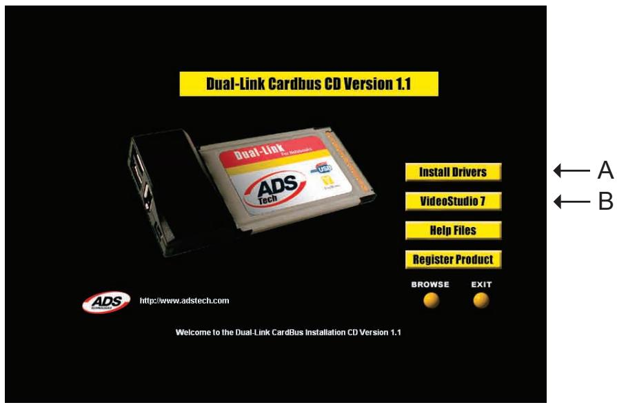 ADS TECH DLX-181 DUAL LINK CARDBUS - Driver Installation - 1
