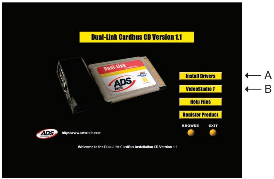 ADS TECH DLX-181 DUAL LINK CARDBUS - Treiber Installation - 1