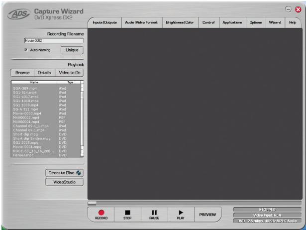 ADS TECH DVD XPRESS DX2 USBAV-714 - Using Capture Wizard Video Capture/Playback tool for the first time - 1