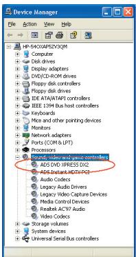 ADS TECH DVD XPRESS DX2 USBAV-714 - Vérification de l'installation matérielle - 1